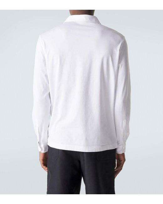 Thom Sweeney White Cotton Polo Shirt for men