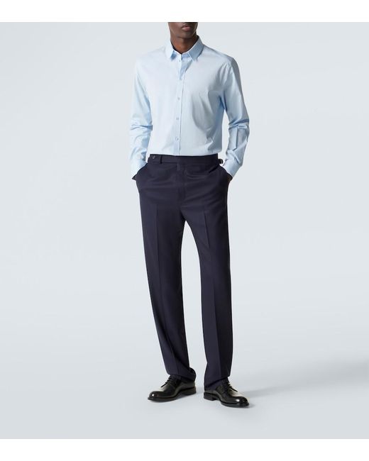 Dolce & Gabbana Blue Cotton Shirt for men