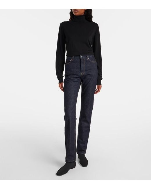 Totême  Blue High-Rise Slim Jeans