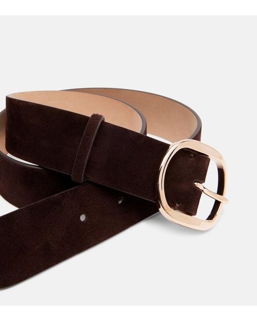 Gabriela Hearst Brown Elster Suede Belt
