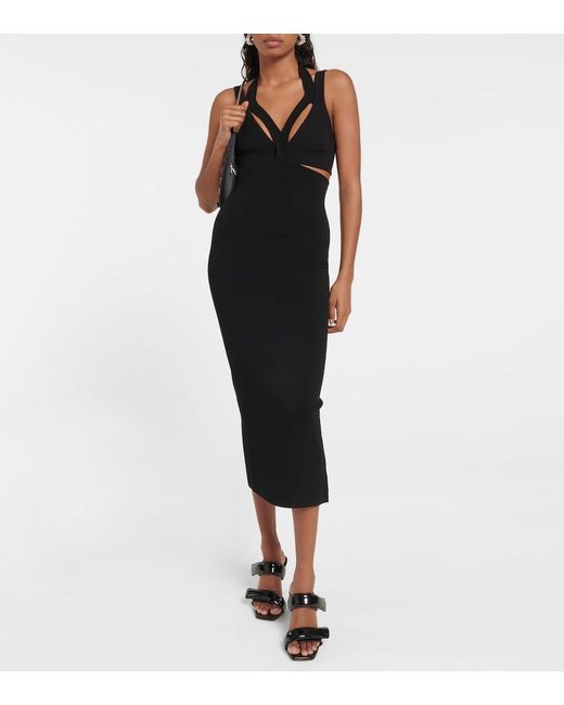 Dion Lee Black Interlink Midi Dress