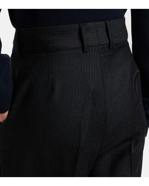 Blazé Milano Black Fox Wool Straight Pants