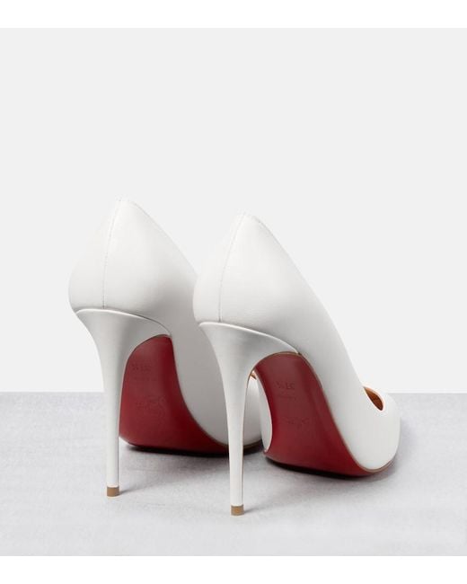 Christian Louboutin White Kate 100 Leather Heeled Courts
