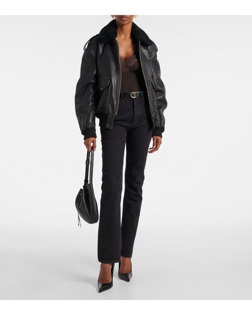 Saint Laurent Blue 90S High-Rise Flared Jeans