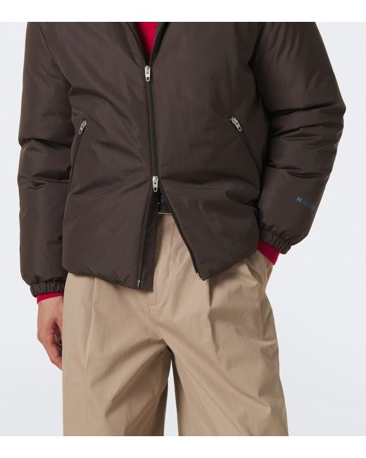 Jil Sander Brown Technical Down Jacket for men