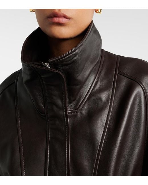 Nour Hammour Black Quai Leather Jacket