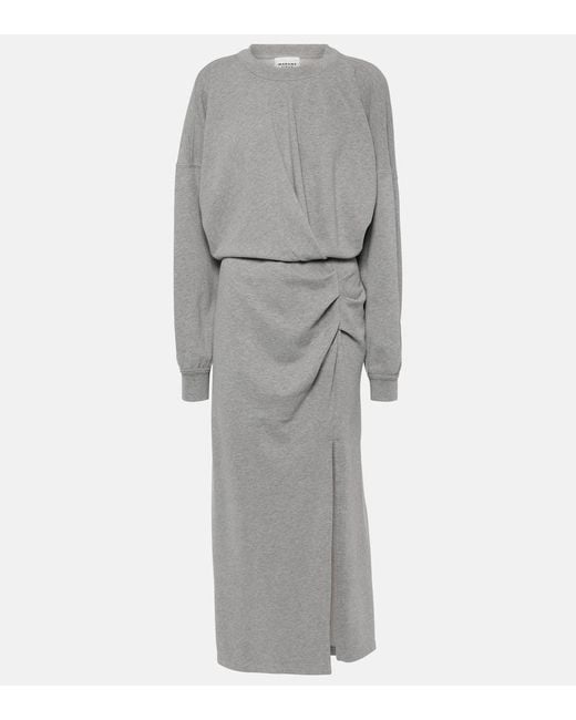 Vestido Salomon de algodon fruncido Isabel Marant de color Gray