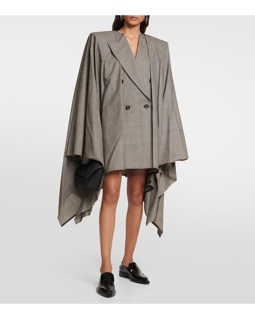Junya Watanabe Gray Blazer Wool Minidress