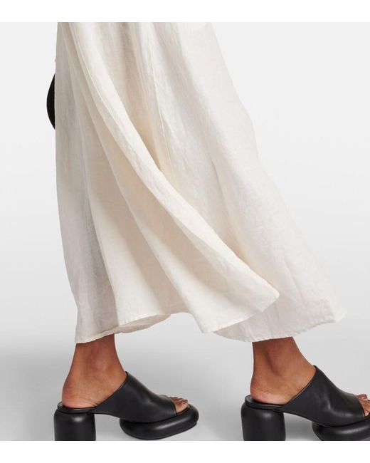 Velvet White Bailey Linen Maxi Skirt