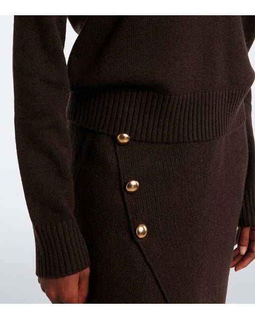 Jardin Des Orangers Black Wool And Cashmere Sweater