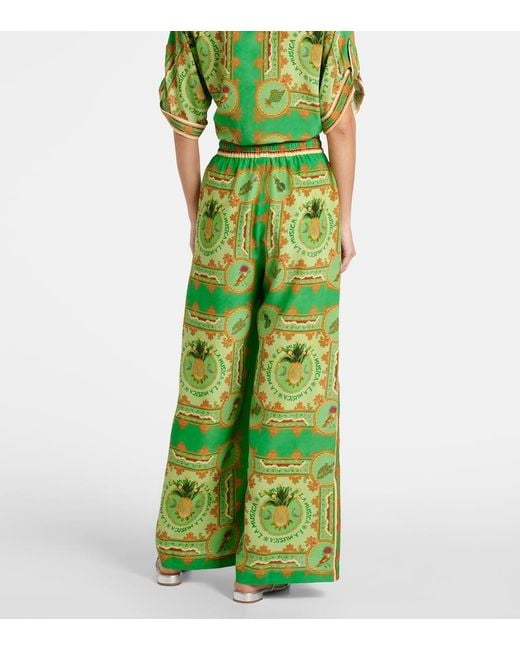 Pantaloni A Palazzo La Musica di ALÉMAIS in Green