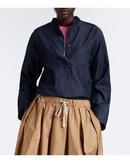 Max Mara Blue Denim Top
