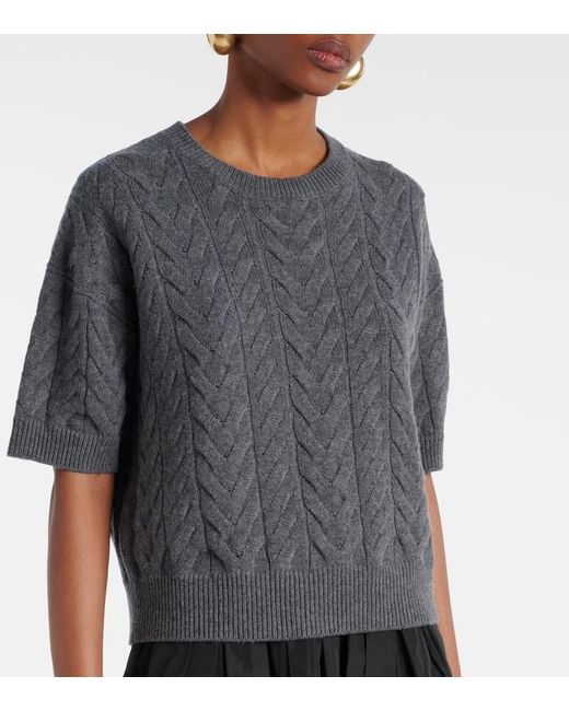 Max Mara Gray Dominus Wool Top