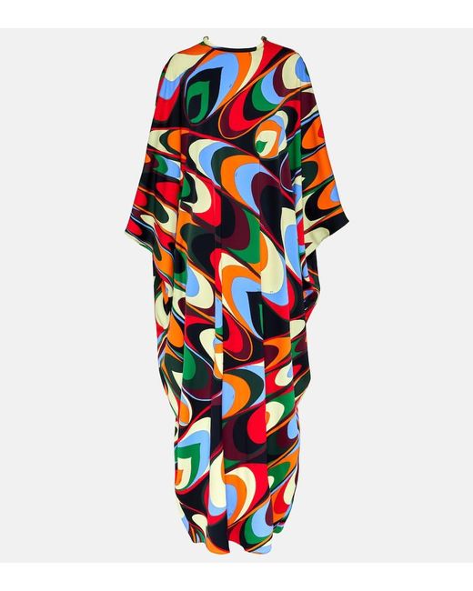 Emilio Pucci Red Kaftan Onde