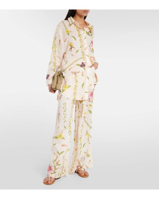 Pantaloni Pinon Marina di Agua Bendita in Natural