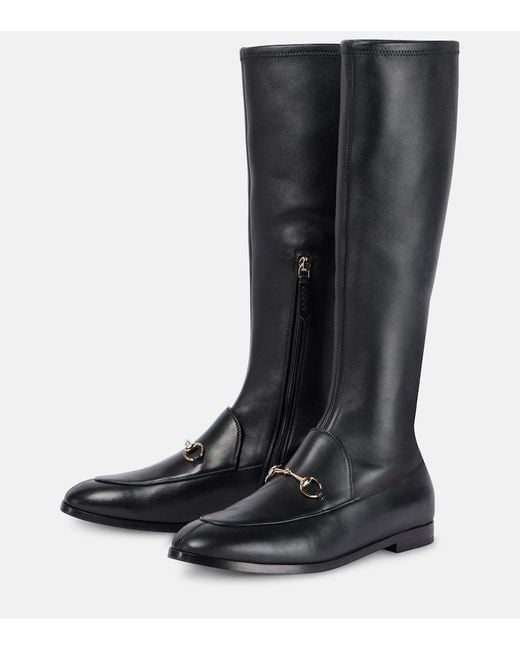 Gucci Black Stiefel Jordaan Aus Leder