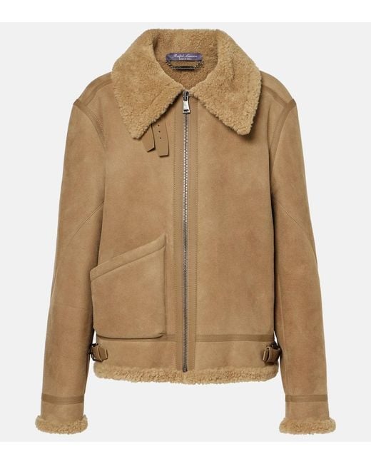 Ralph Lauren Natural Watson Shearling Jacket