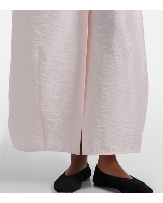 Totême Pink Silk-Blend Shirt Dress