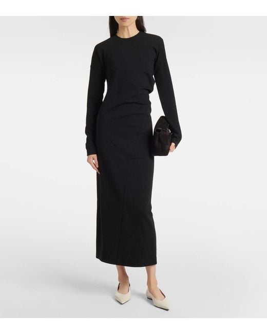 Totême  Black Midikleid Aus Jersey