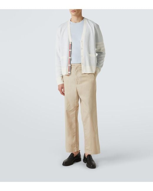 Thom Browne Blue 4-Bar Cotton Jersey T-Shirt for men