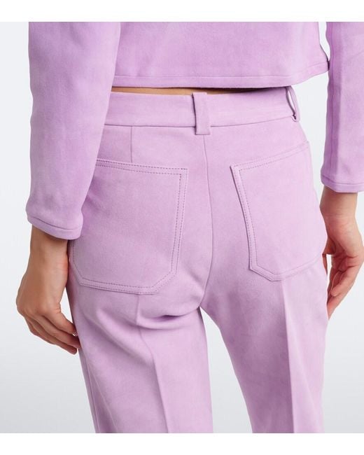 Stouls Purple Lizzy Suede Bootcut Pants