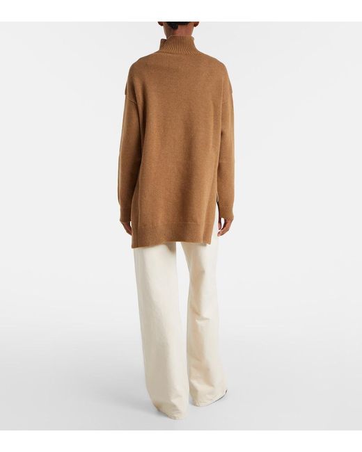 FFORME Brown Loletta Wool And Cashmere Turtleneck Sweater