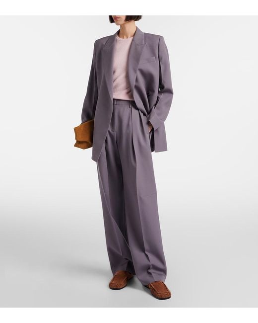 Jil Sander Pink Cropped Wool And Cashmere Sweater