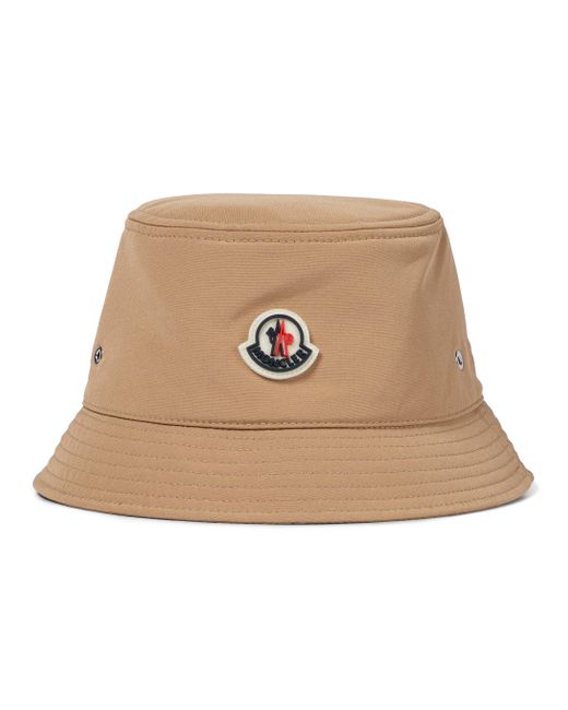 Cappello fisherman con logoMoncler in Cotone di colore Neutro | Lyst