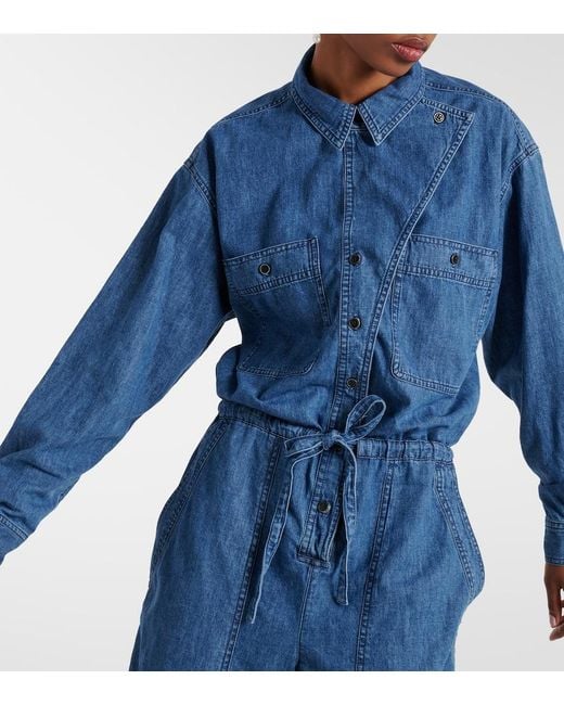 Isabel Marant Blue Idany Denim Jumpsuit