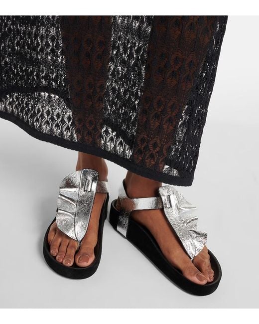 Isabel Marant Black Isela Metallic Sandals