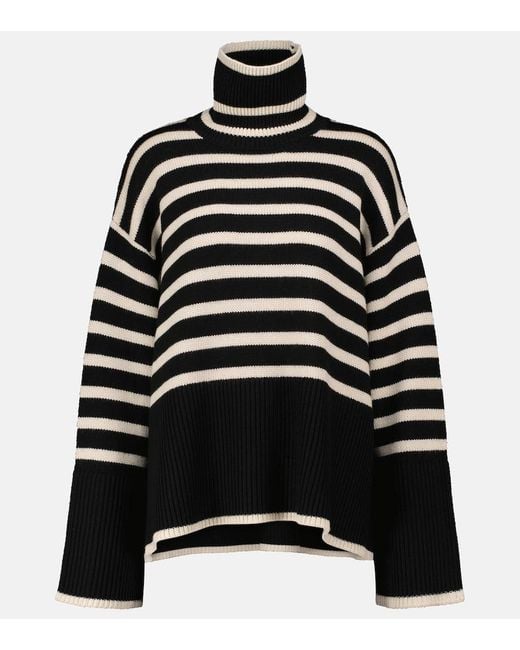 Totême  Black Pullover Mit Streifen