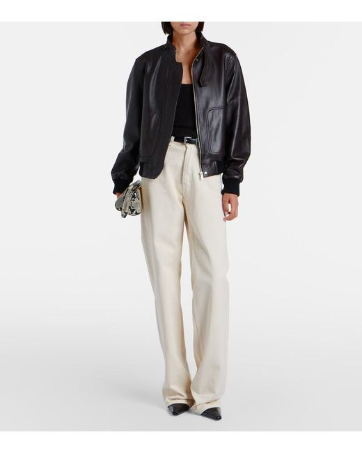 Nour Hammour Black Rios Leather Jacket