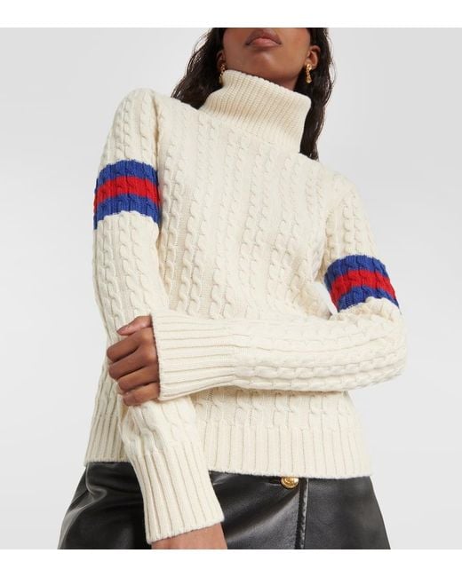 Gucci White Wool And Cashmere Turtleneck Sweater