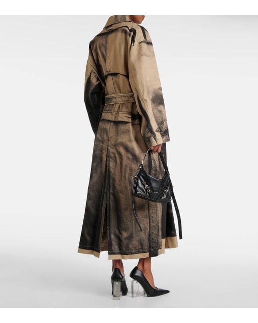 Jean Paul Gaultier Multicolor Printed Oversized Cotton Trench Coat