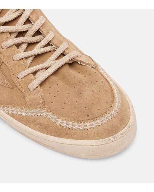 Golden Goose Deluxe Brand Natural Ball Star Embroidered Suede Sneakers