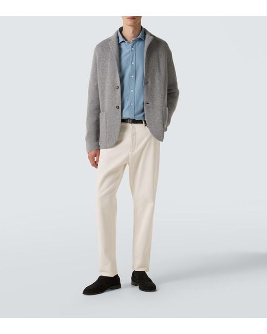 Canali Blue Cotton Shirt for men