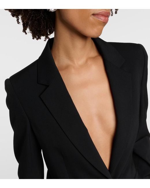 Stella McCartney Black Single-Breasted Wool Blend Blazer
