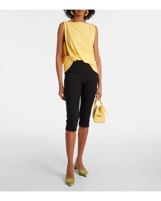 Jacquemus Yellow Top Peplo Aus Jersey