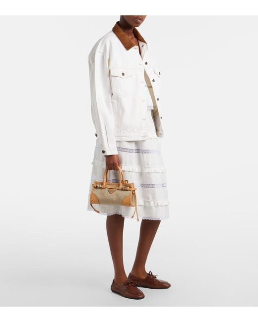 Prada Metallic Bonnie Small Top-Handle Bag