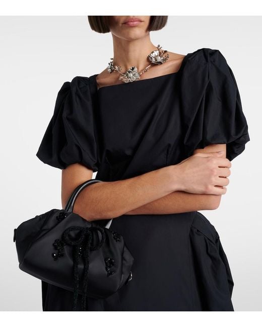 Simone Rocha Black Mini Embellished Top-Handle Bag