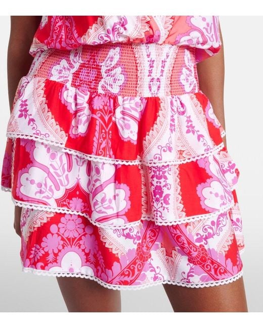 Melissa Odabash Jess Printed Tiered Minidress