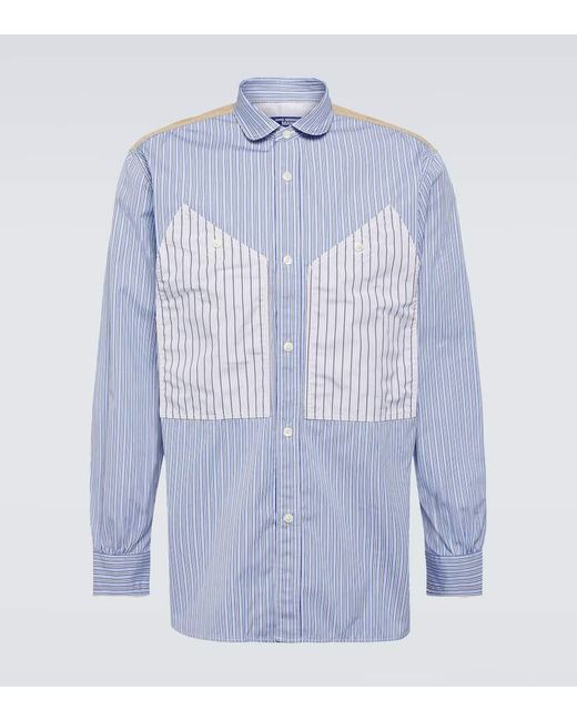 Junya Watanabe Blue X Roy Lichtenstein Patchwork Cotton Shirt for men