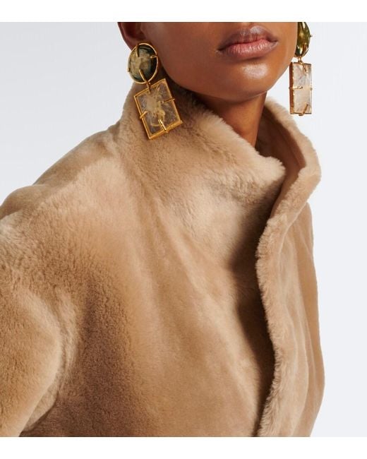Yves Salomon Natural Shearling Coat