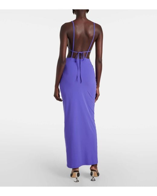 Christopher Esber Blue Cutout Maxi Dress