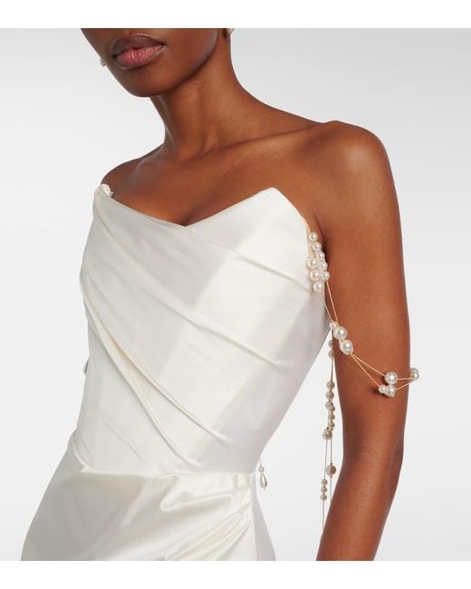 Vivienne Westwood White Bridal Charmer Embellished Gown