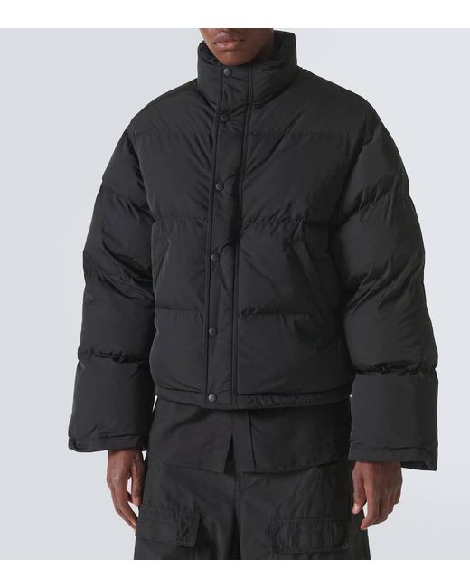 Balenciaga Black Loop Sports Icon Reversible Puffer Jacket for men