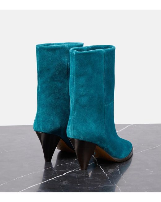 Isabel Marant Blue Rouxa Suede Ankle Boots