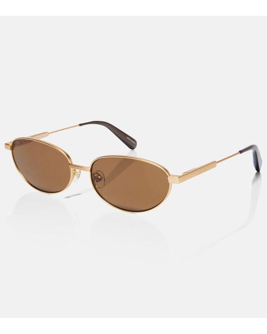 Jacquemus Brown Oval Sunglasses