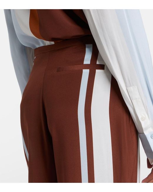 Sir Purple Marais Silk Wide-Leg Pants
