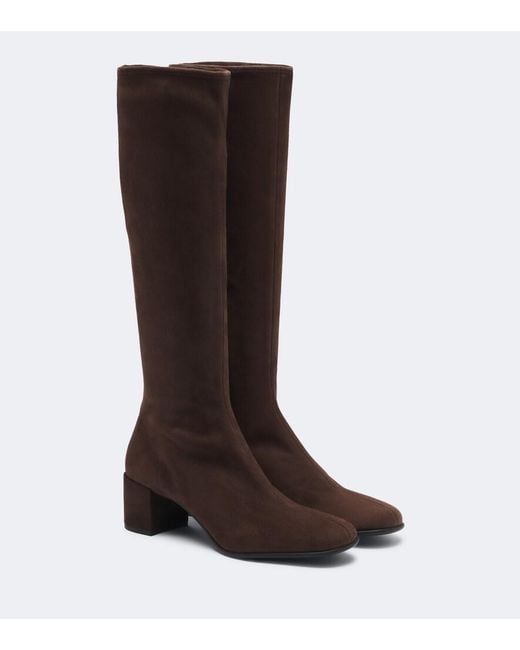 Bottes En Daim Prada en coloris Brown